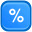 Percentage Blue Icon